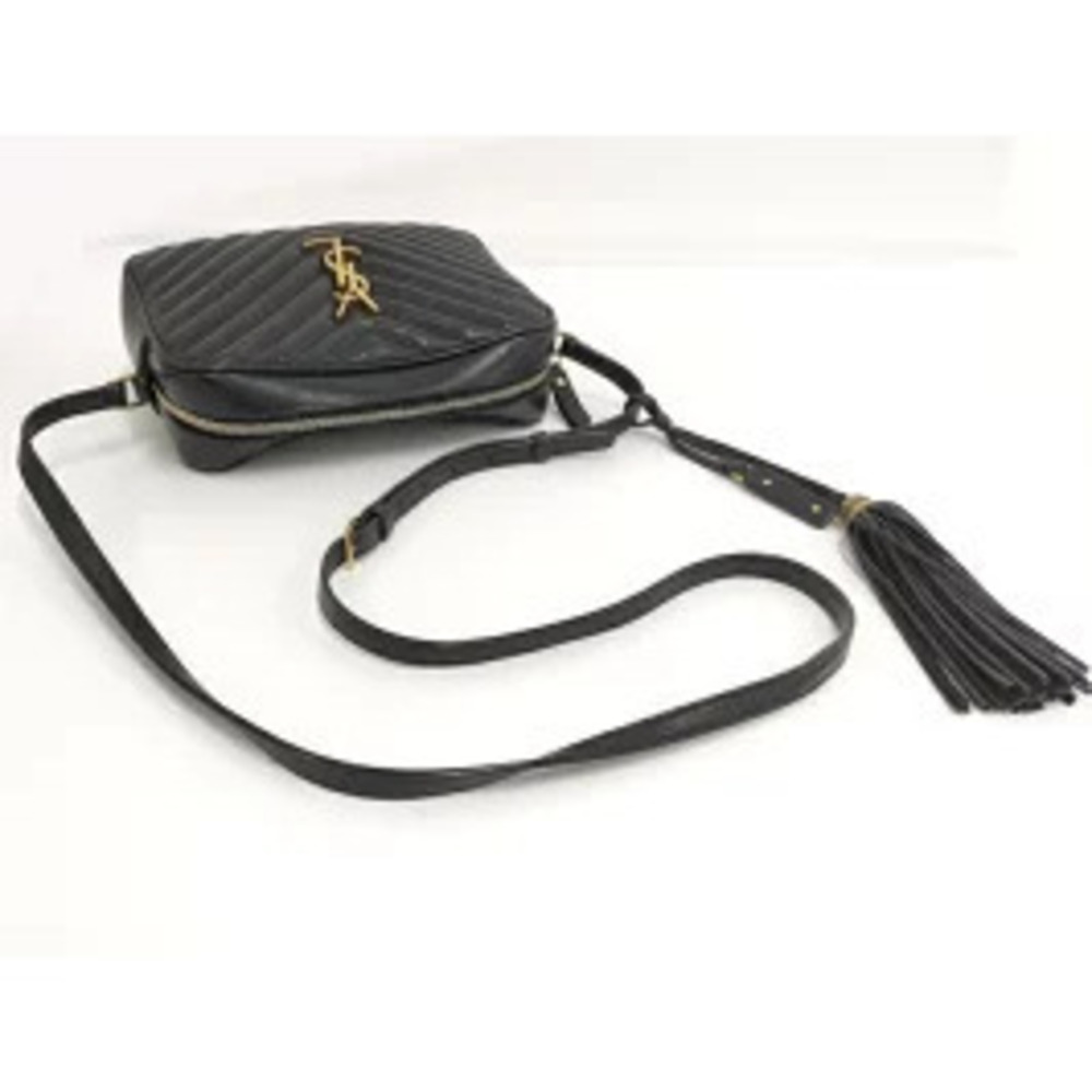 SAINT LAURENT Monogram Camera Bag Fringe Leather Black - Picture 4 of 9